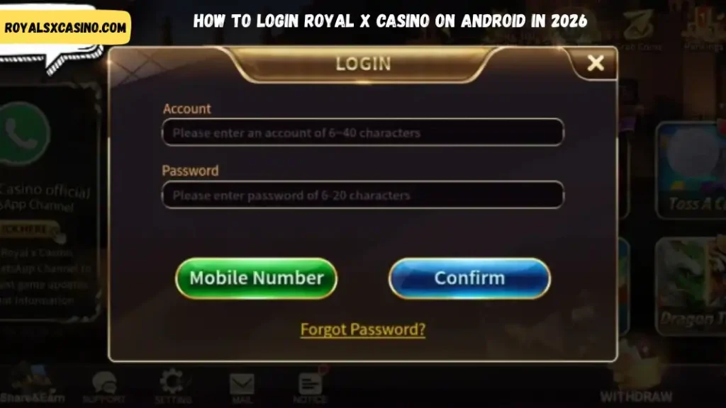 royal x casino login